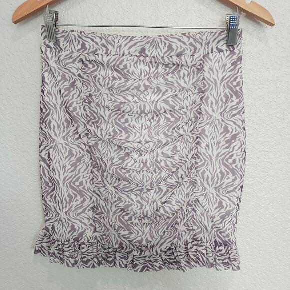 Free People Purple Zebra Print Mini Skirt Size S - Picture 1 of 7